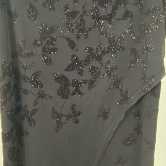 Vintage Slip Dress Mesh Overlay Sparkly Y2K Whimsigoth Long Strappy M 8Tall Vamp - Picture 12 of 15